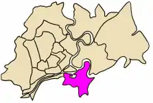 Localização do Distrito 7 na Cidade de Ho Chi Minh