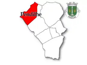 Localização no município de Vila Nova de Paiva