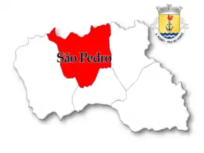 Localização no município de Vila do Porto
