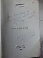 "O Vale do Braço do Norte", autografado em 3 de novembro de 1973