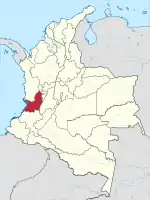 Location of Valle del Cauca