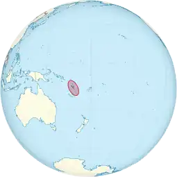 Localização do; de Vanuatu