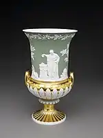 Vaso de 1818 no estilo Wedgwood, criado pela Meissen para competir com as fábricas britânicas, Birmingham Museum of Art.