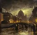 "Iluminação em São Petersburgo" 1869. Óleo em tela. Galeria Tretiakov, Moscou, Rússia.