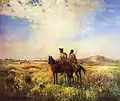 Serhiy Vasylkivsky, Cossacos nas estepes, Óleo sobre tela. 1900.