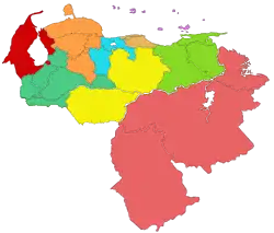 Regiões administrativas da Venezuela
