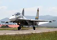 Um Su-30 da força aérea da Venezuela.