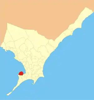 Vergel do Lago (em vermelho) no município de Maceió.