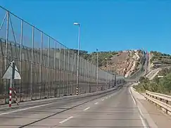 A cerca da fronteira de Melilha