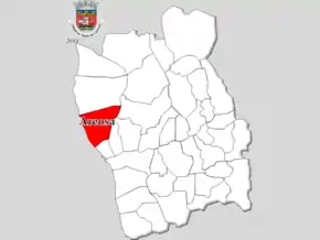 Localização no município de Viana do Castelo