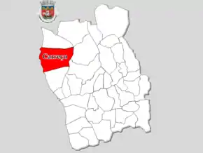 Localização no município de Viana do Castelo