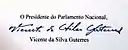 Assinatura de Vicente Guterres