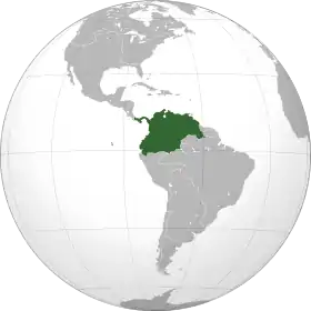Localização de Vice-Reino de Nova Granada