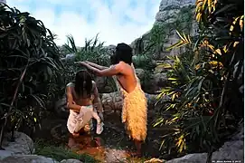 10ª Cena: São João Batista e o batismo de Jesus no rio Jordão