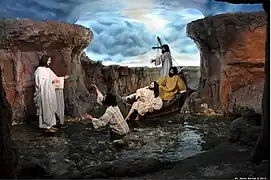 16ª Cena: Jesus andando sobre as águas do mar da Galileia
