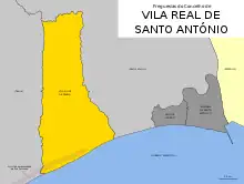 mapa das freguesias do município de Vila Real de Santo António