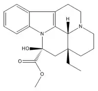 Estrutura química de Vincamina