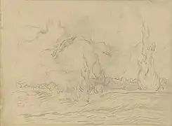 F1541r Paisagem com Ciprestes, Museu Van Gogh