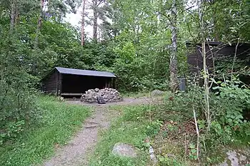 Abrigo junto ao lago Grundsjön
