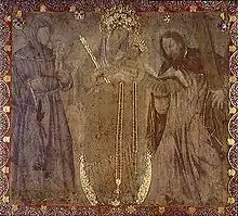 Quadro original da Virgem de Chiquinquirá, exposta na basílica do mesmo nome.