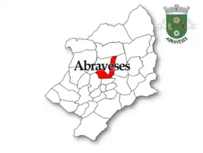 Localização no município de Viseu