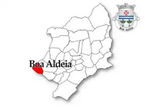 Localização no concelho de Viseu