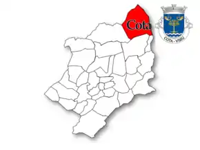 Localização no município de Viseu