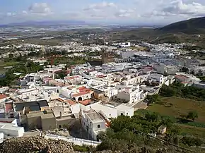 Panorama de Níjar.Localização de Níjar