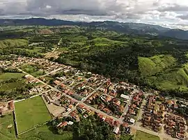 Vista aerea do município de Itaoca