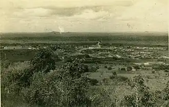Vista panorâmica da cidade de Ipirá em 1956