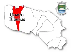 Localização no município de Praia da Vitória