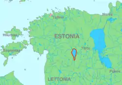 Mapa do Võrtsjärv