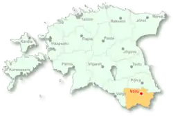 Localização de Võru
