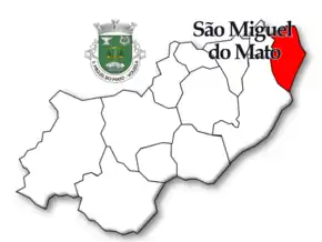 Localização no município de Vouzela