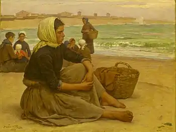 À espera dos barcos  (1892), de Marques de Oliveira, no Museu do Chiado, em Lisboa
