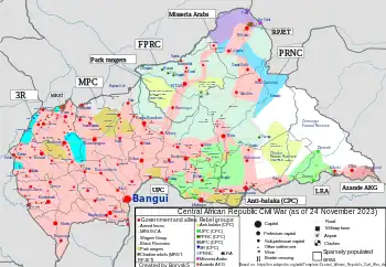Current military situation in Central African Republic:
