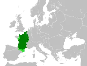 Localização de Frância Ocidental