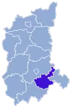 Localização do Condado de Nowa Sól na Lubúsquia.