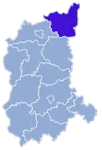 Localização do Condado de Strzelce-Drezdenko na Lubúsquia.