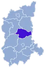 Localização do Condado de Świebodzin na Lubúsquia.