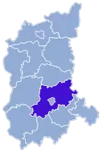 Localização do Condado de Zielona Góra na Lubúsquia.