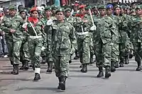 Militares mulheres do exército da República Democrática do Congo.