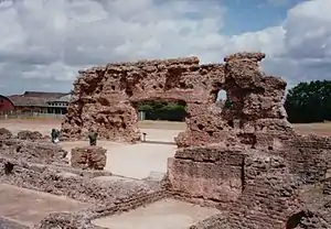 As ruínas dos banhos públicos de Virocônio.