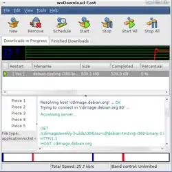 wxDownloadFast em Linux