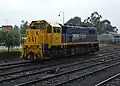 Locomotiva G26C Australiana X41 em pátio da Pacific National.