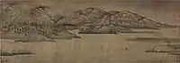 Arte chinesa. Pintura Rios Xiao e Xiang por Dong Yuan (c. 934–962).