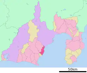 Localização de Yaizu