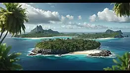 Representação artística da Terra Sem Mal (Yvy Marã Ey).