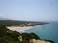 Praia de El Cañuelo, pertenecente a Tarifa, vista do cabo de Gracia, perto de Zahara.