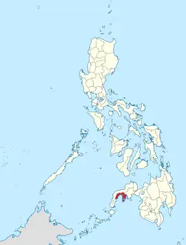 Zamboanga Sibugay na Península de Zamboanga  Coordenadas : 7°48'N, 122°40'E
